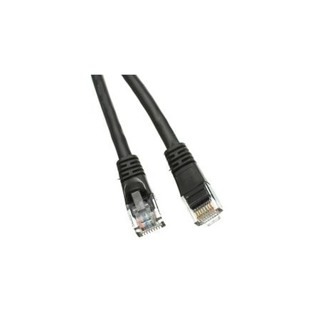 Cable Wholesale Cat6 Black Copper Ethernet Patch Cable, Snagless/Molded Boot, POE Compliant, 2 foot 10X8-02202